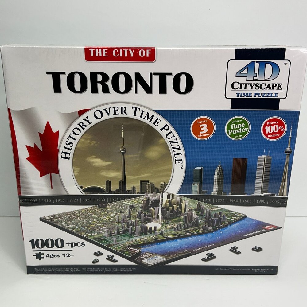 Toronto 4D Cityscape History Over Time Puzzle 1000 Pieces Educational